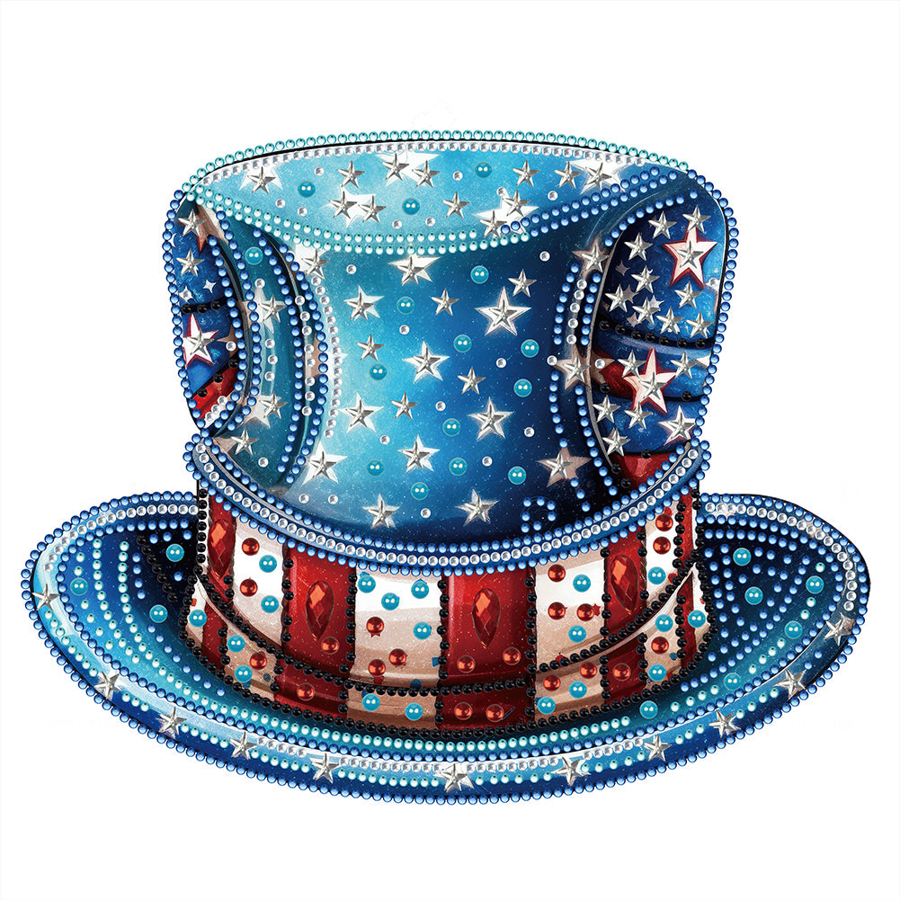 Independence Day Hat - Special Shaped Drill Diamond Painting 30*30CM