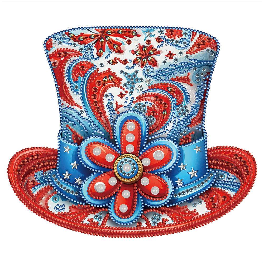 Independence Day Hat - Special Shaped Drill Diamond Painting 30*30CM
