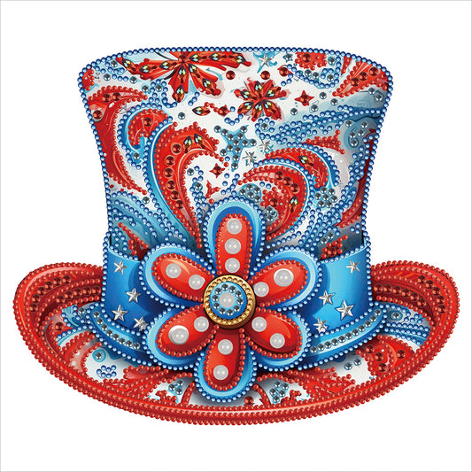 Independence Day Hat - Special Shaped Drill Diamond Painting 30*30CM