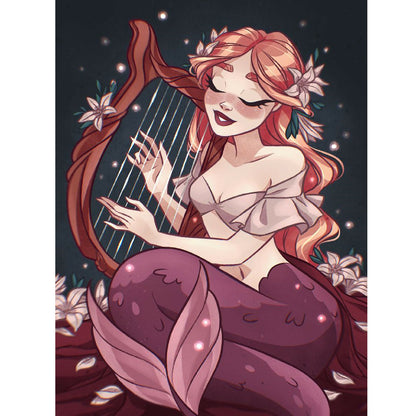 Mermaid - Full Round Drill Diamond Painting 30*40CM