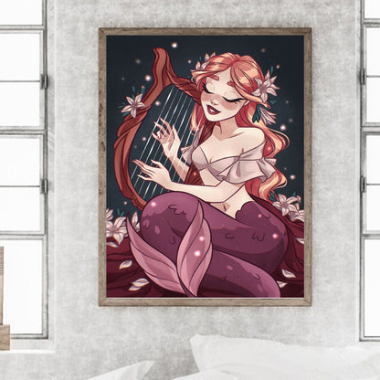 Mermaid - Full Round Drill Diamond Painting 30*40CM