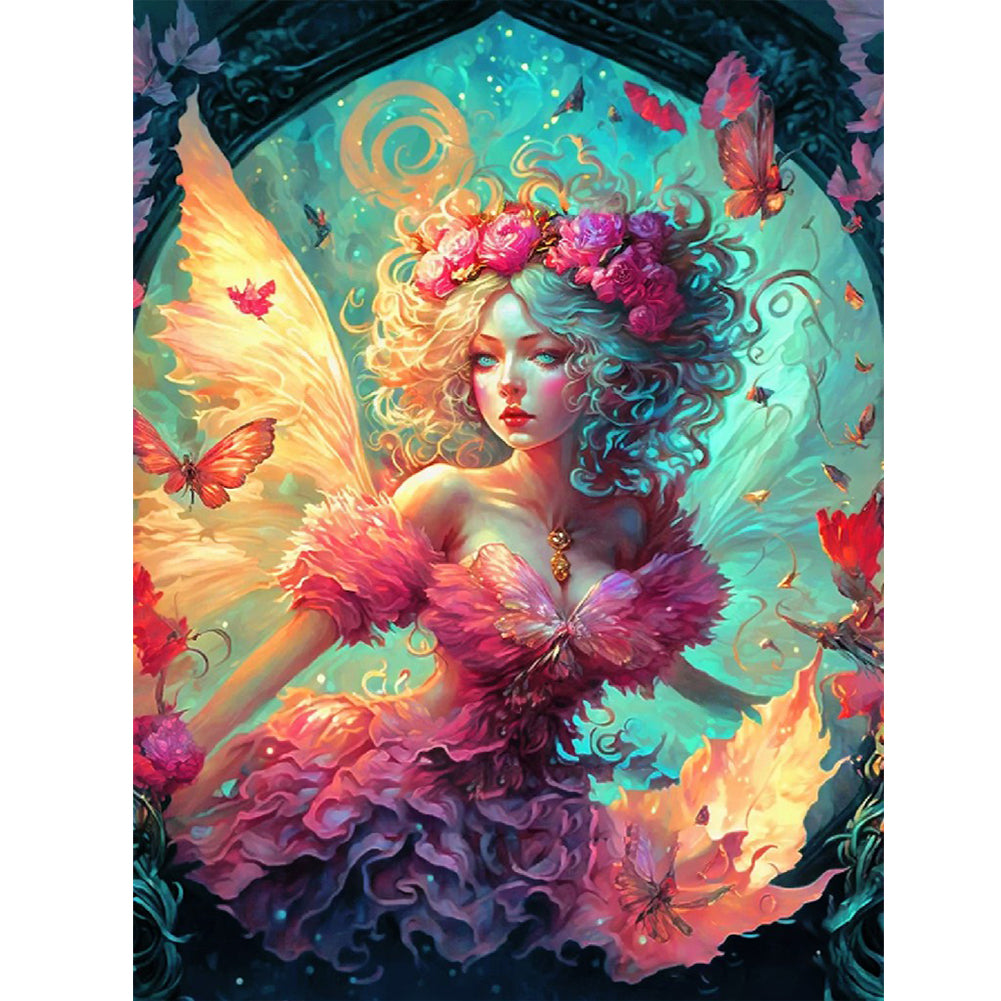 Butterfly Fairy - Full Round Drill Diamond Painting 30*40CM