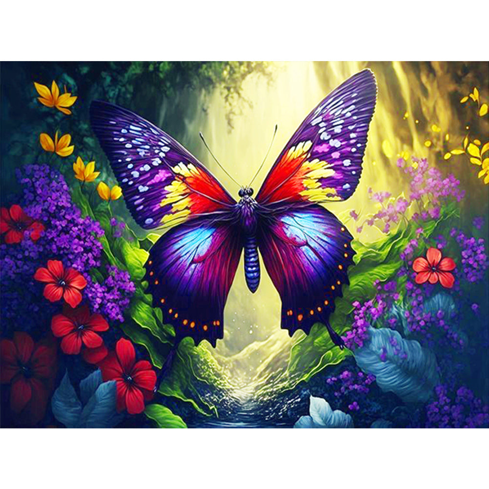 Butterfly - Full Round Drill Diamond Painting 40*30CM