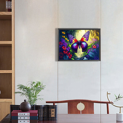 Butterfly - Full Round Drill Diamond Painting 40*30CM