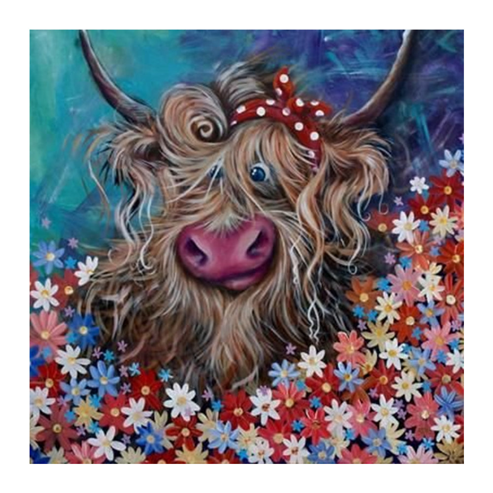 Highland Yak - Full Round Drill Diamond Painting 35*35CM