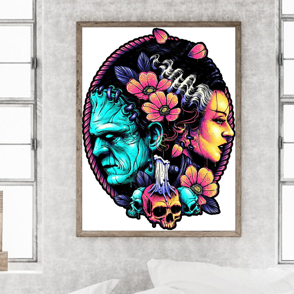 Horror Wax Figure - Full Round Drill Diamond Painting 30*40CM