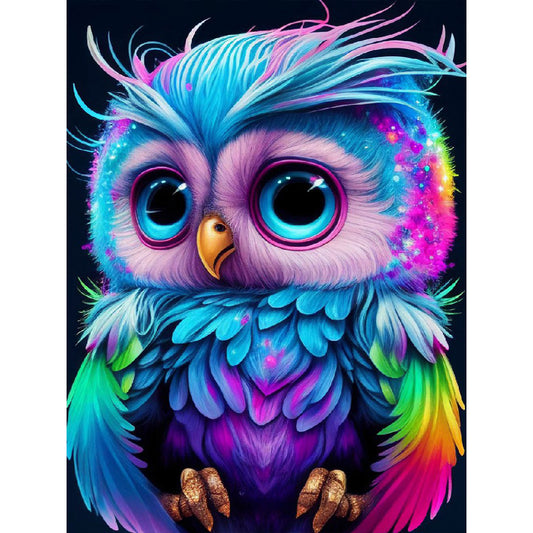 Owl - Full Round Drill Diamond Painting 30*40CM