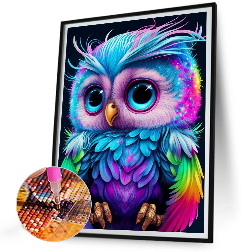 Owl - Full Round Drill Diamond Painting 30*40CM