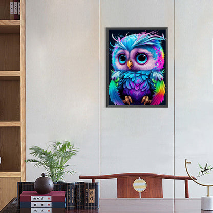 Owl - Full Round Drill Diamond Painting 30*40CM