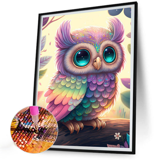 Owl - Full Round Drill Diamond Painting 30*40CM