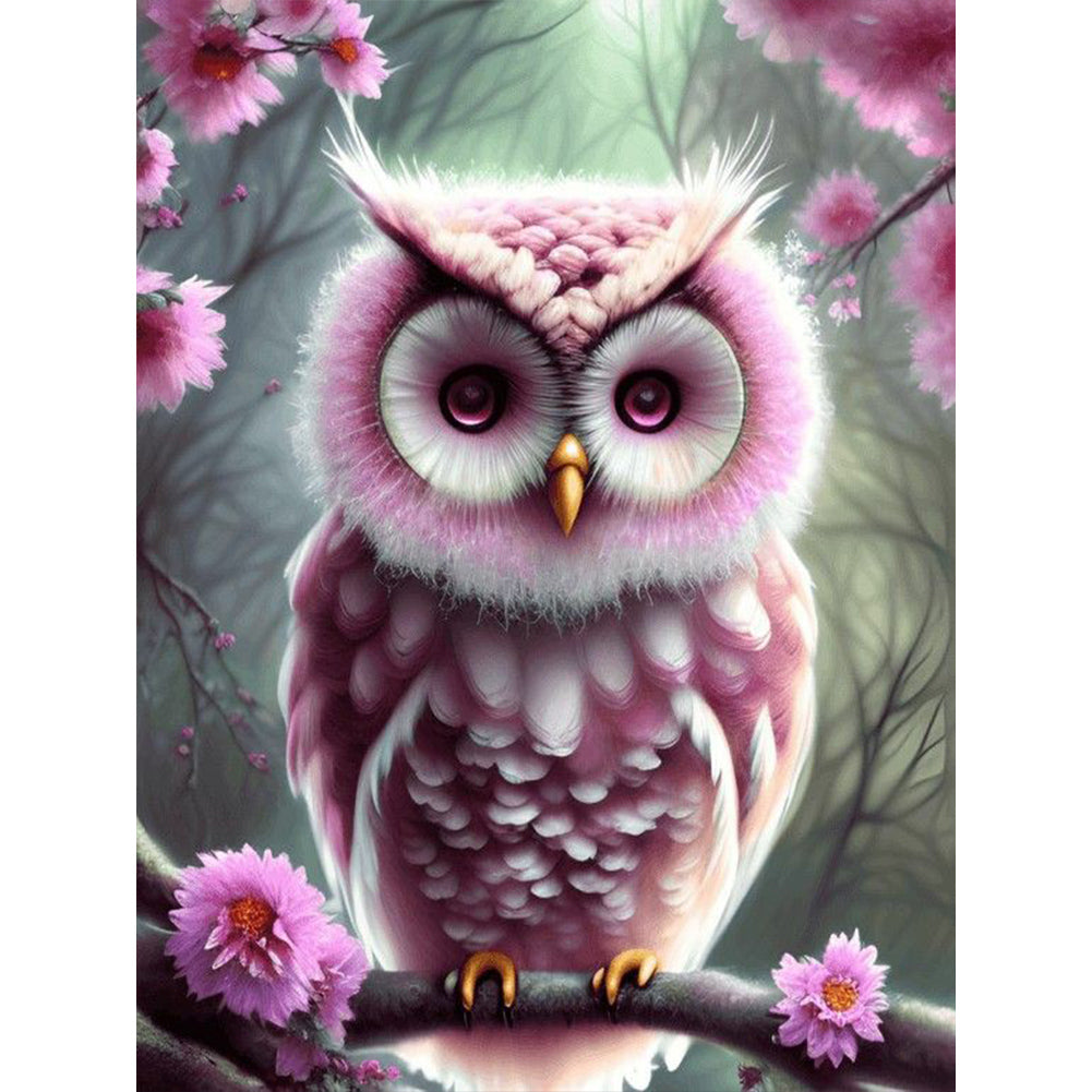 Owl - Full Round Drill Diamond Painting 30*40CM