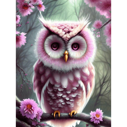 Owl - Full Round Drill Diamond Painting 30*40CM