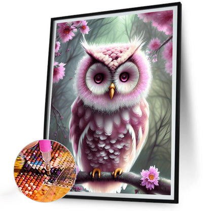 Owl - Full Round Drill Diamond Painting 30*40CM