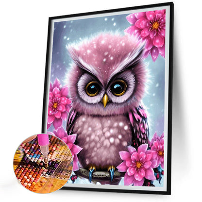 Owl - Full Round Drill Diamond Painting 30*40CM