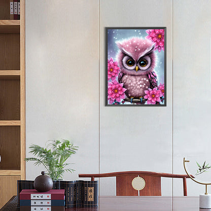 Owl - Full Round Drill Diamond Painting 30*40CM
