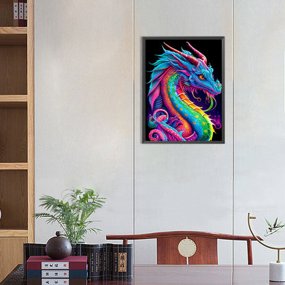 Colorful Dragon - Full Round Drill Diamond Painting 30*40CM