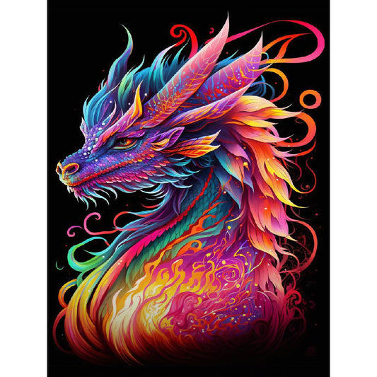 Colorful Dragon - Full Round Drill Diamond Painting 30*40CM