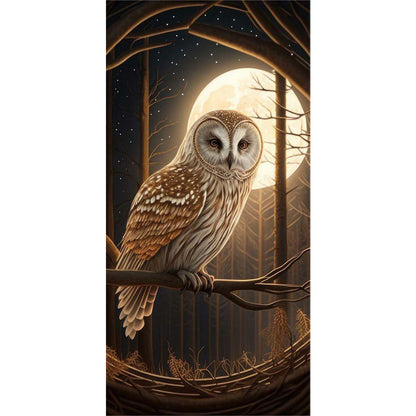 Owl - Full Round Drill Diamond Painting 40*80CM
