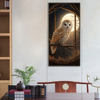 Owl - Full Round Drill Diamond Painting 40*80CM