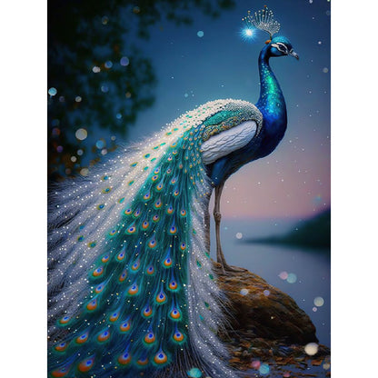 Peacock - Full Round Drill Diamond Painting 30*40CM