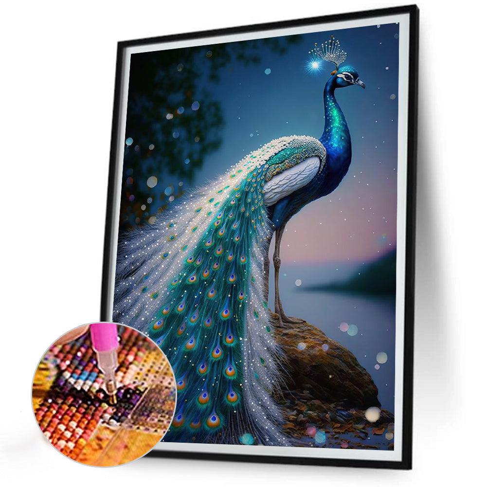 Peacock - Full Round Drill Diamond Painting 30*40CM