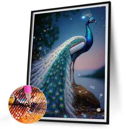 Peacock - Full Round Drill Diamond Painting 30*40CM