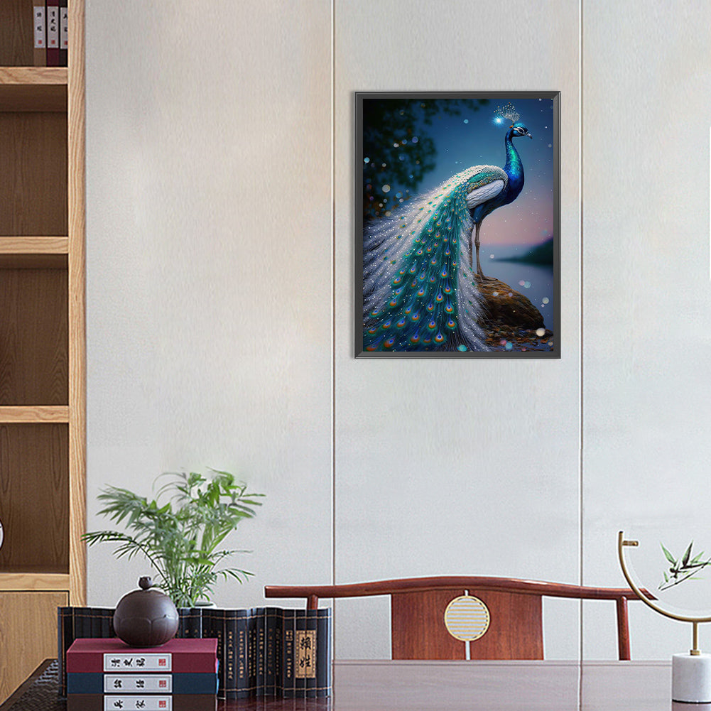 Peacock - Full Round Drill Diamond Painting 30*40CM