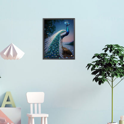 Peacock - Full Round Drill Diamond Painting 30*40CM