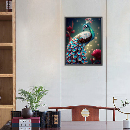 Peacock - Full Round Drill Diamond Painting 30*40CM