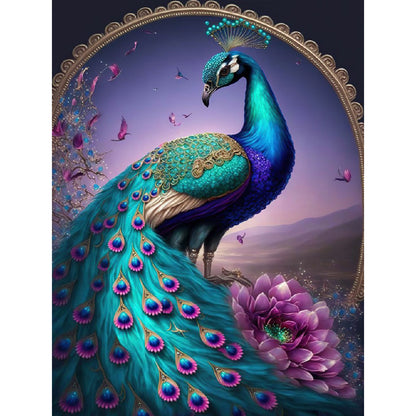 Peacock - Full Round Drill Diamond Painting 30*40CM