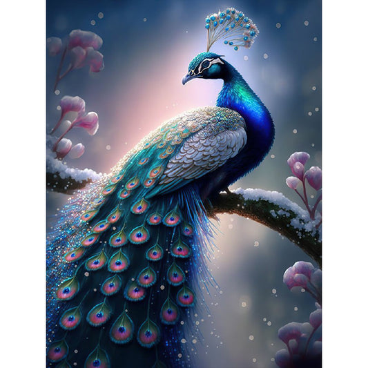 Peacock - Full Round Drill Diamond Painting 30*40CM