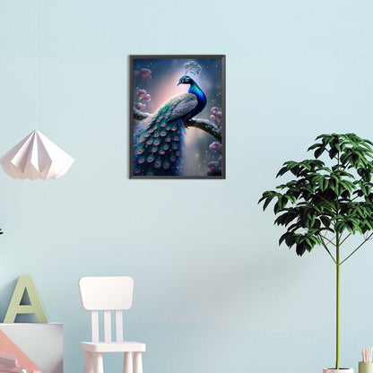 Peacock - Full Round Drill Diamond Painting 30*40CM