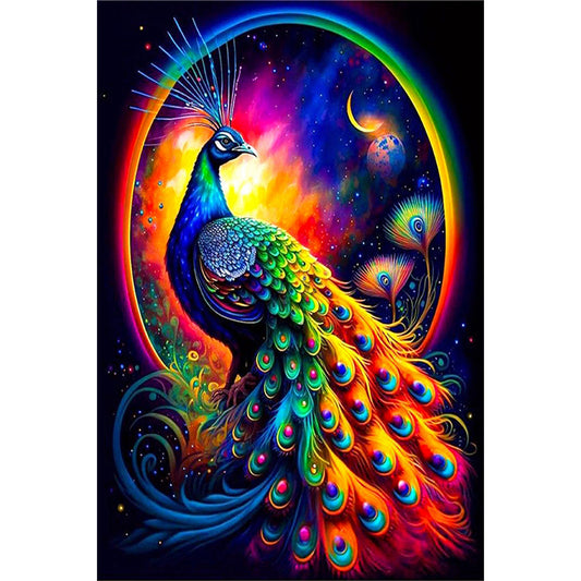 Color Peacock - Full Square Drill Diamond Painting 20*30CM