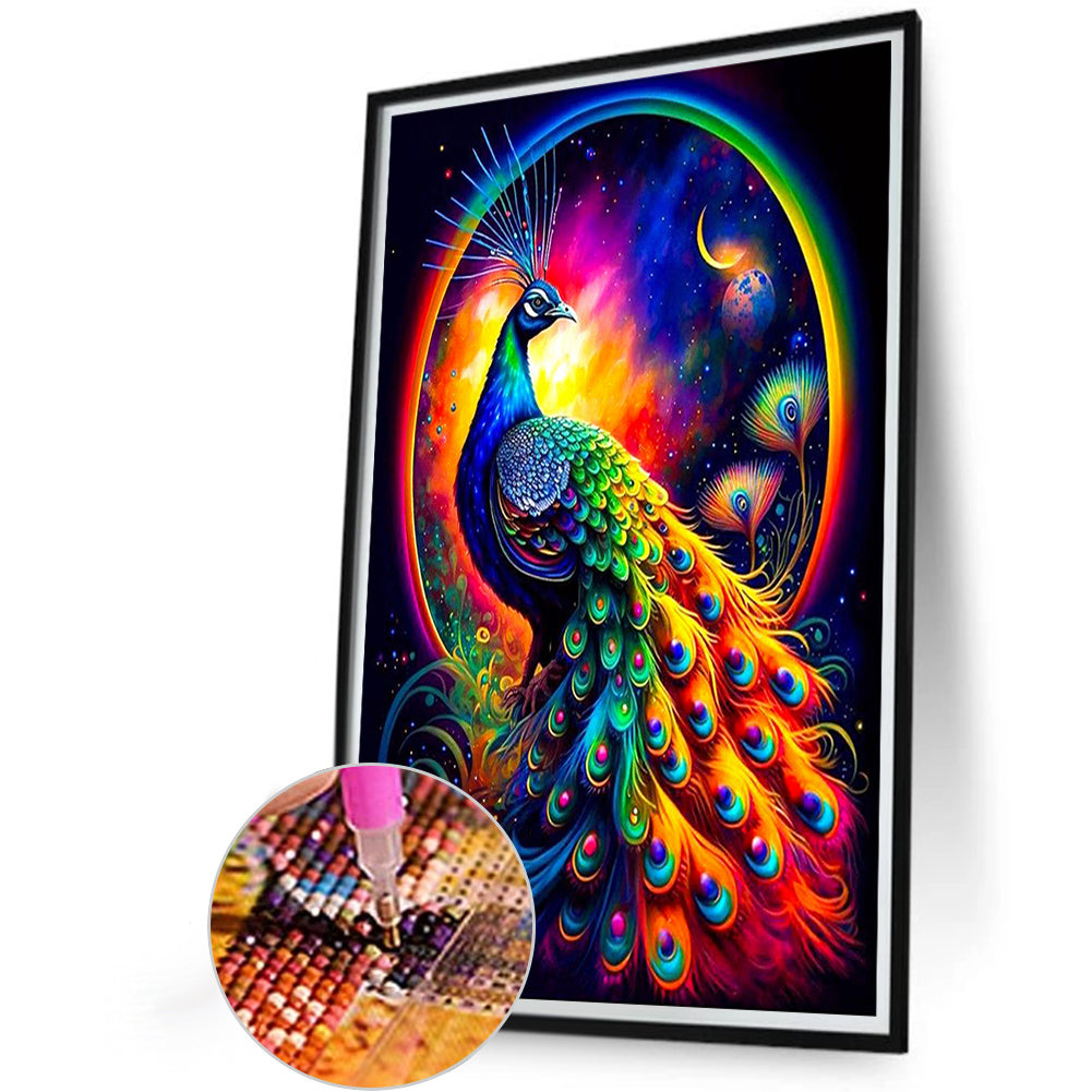 Color Peacock - Full Square Drill Diamond Painting 20*30CM