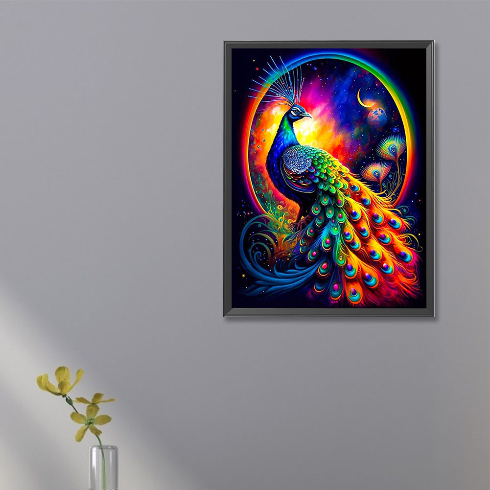 Color Peacock - Full Square Drill Diamond Painting 20*30CM