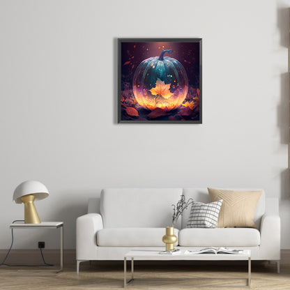 Glow Pumpkin - Full Round Drill Diamond Painting 30*30CM