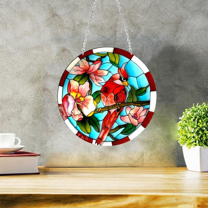 DIY Diamond Drawing Pendant Colored Imitation Glass Art Crafts Wall Decoration