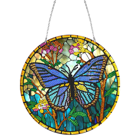 DIY Diamond Drawing Pendant Colored Imitation Glass Art Crafts Wall Decoration