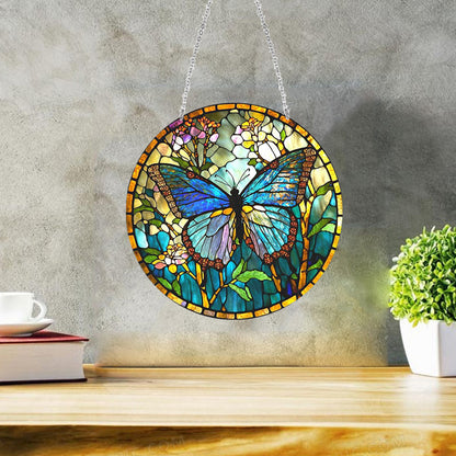 DIY Diamond Drawing Pendant Colored Imitation Glass Art Crafts Wall Decoration