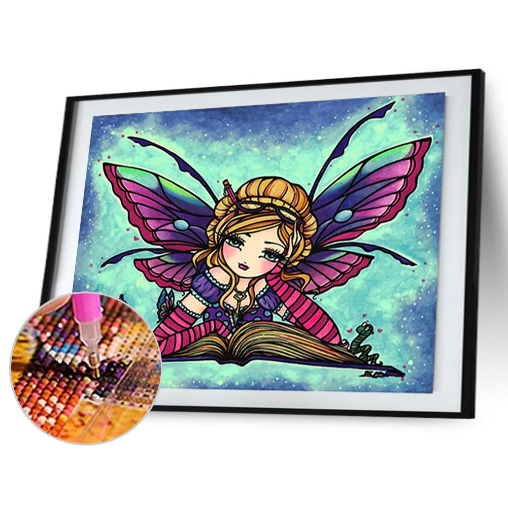 Cartoon Girl - Full Round Drill Diamond Painting 40*30CM