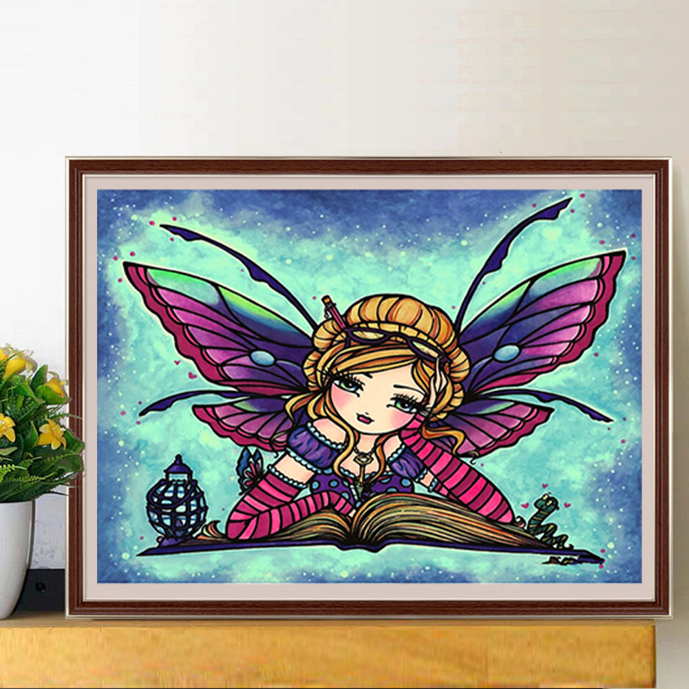 Cartoon Girl - Full Round Drill Diamond Painting 40*30CM