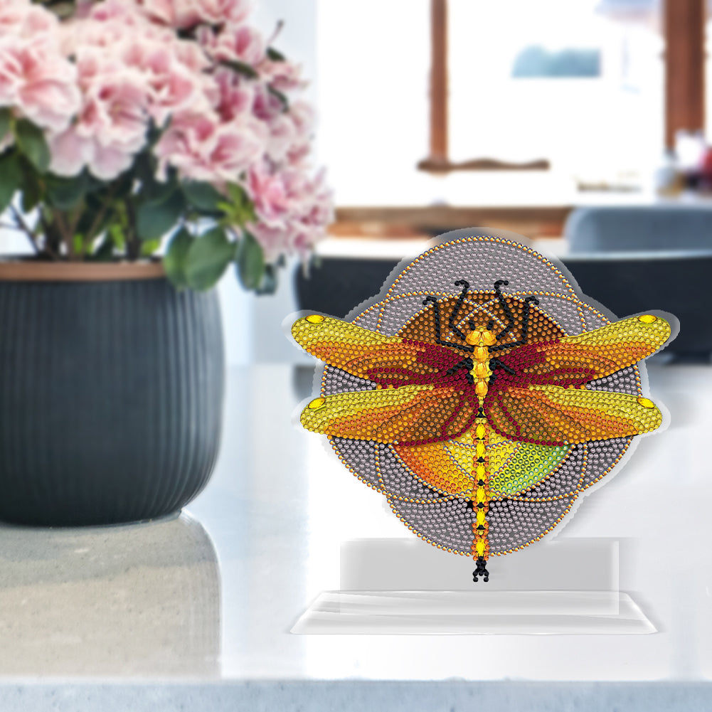 DIY Diamond Mosaic Ornaments Craft Dragonfly 5D Home Decoration Acrylic Ornament