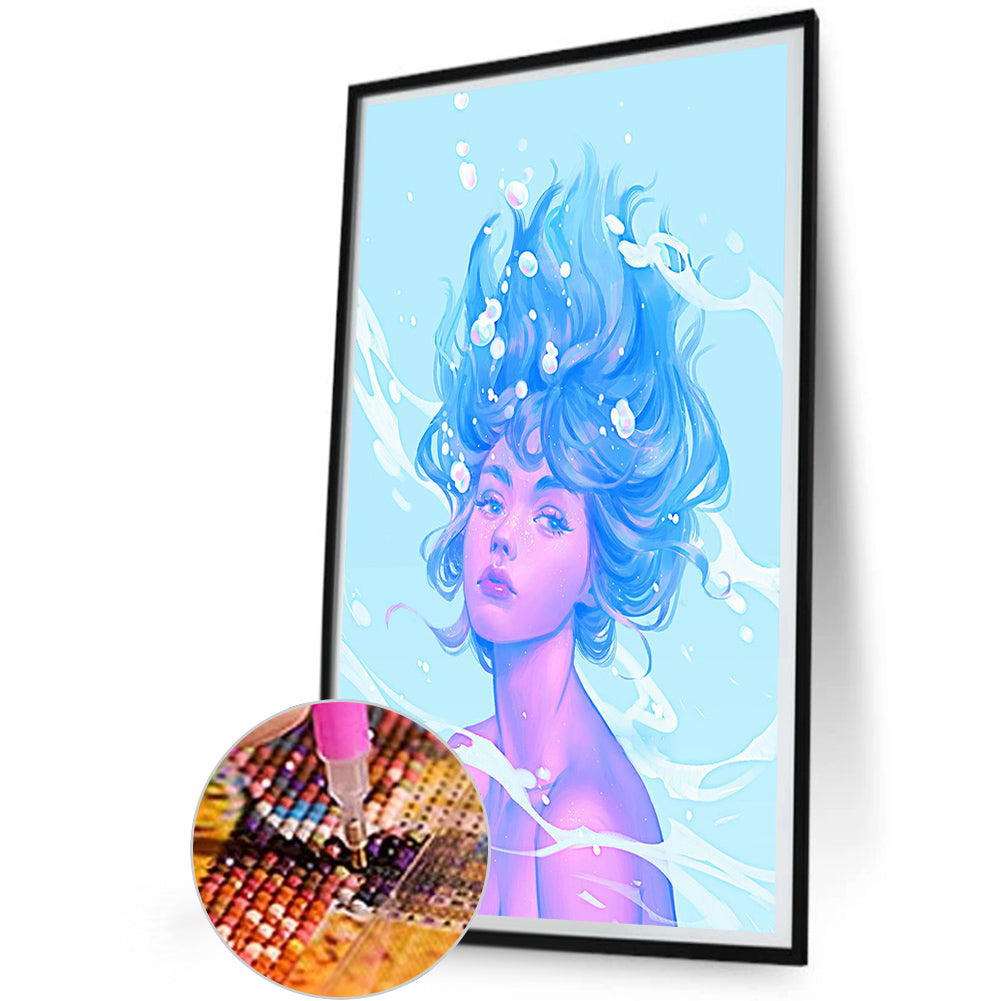 Water Girl - Full Round Drill Diamond Painting 30*50CM