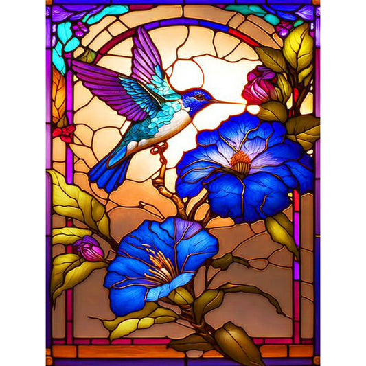 Bird And Morning Glory - Full Round Drill Diamond Painting 30*40CM