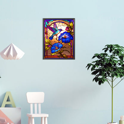 Bird And Morning Glory - Full Round Drill Diamond Painting 30*40CM