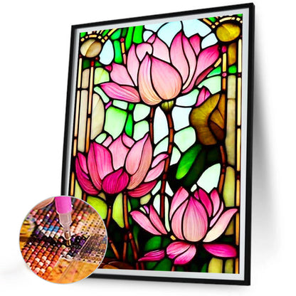 Lotus - Full Round Drill Diamond Painting 30*40CM