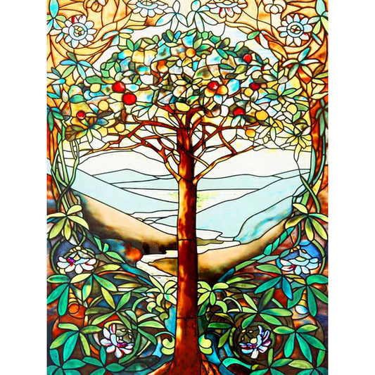 Tree - Full Round Drill Diamond Painting 30*40CM