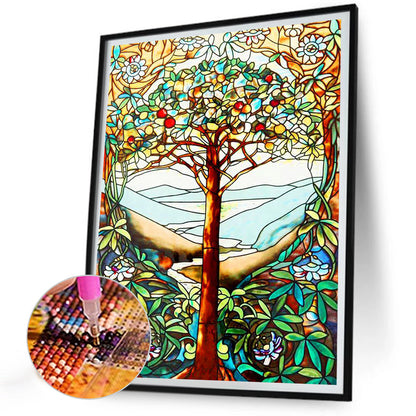 Tree - Full Round Drill Diamond Painting 30*40CM