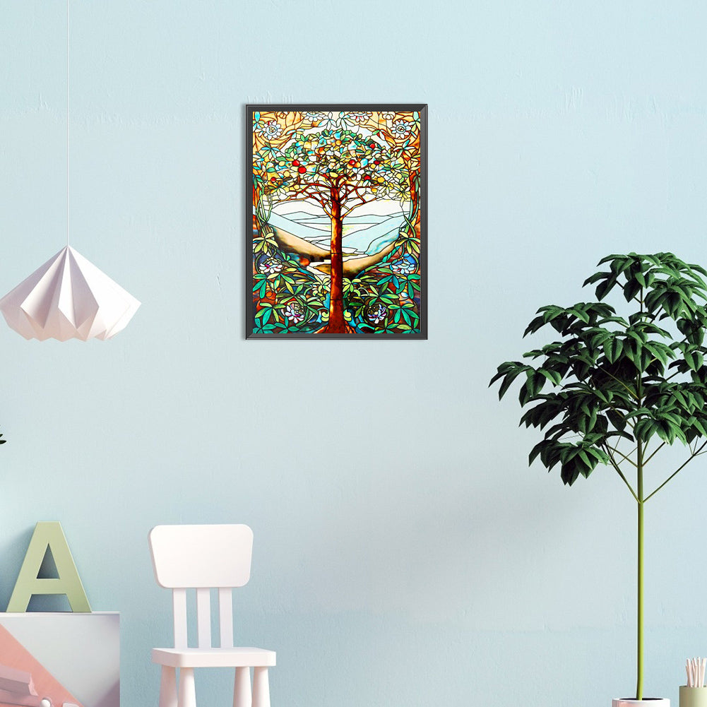 Tree - Full Round Drill Diamond Painting 30*40CM