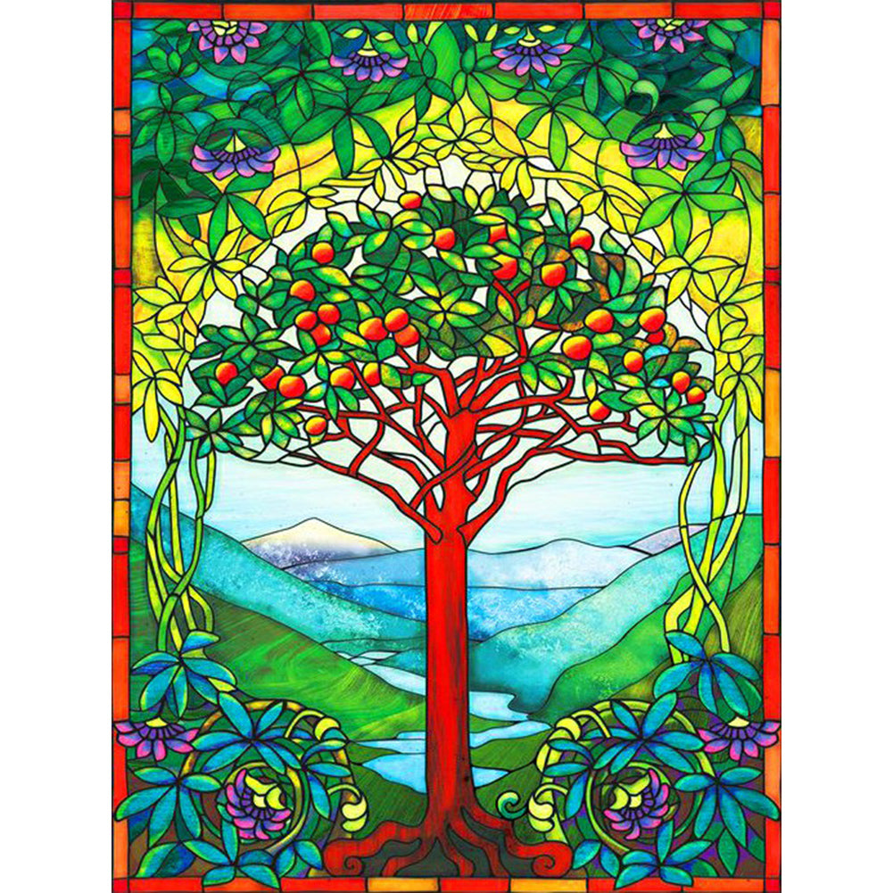 Apple Tree - Full Round Drill Diamond Painting 30*40CM